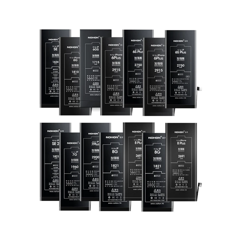NOHON Lithium phone Battery For Apple iphone 7 8plus xs max 6s xr se 11 12 pro mini Replacement part