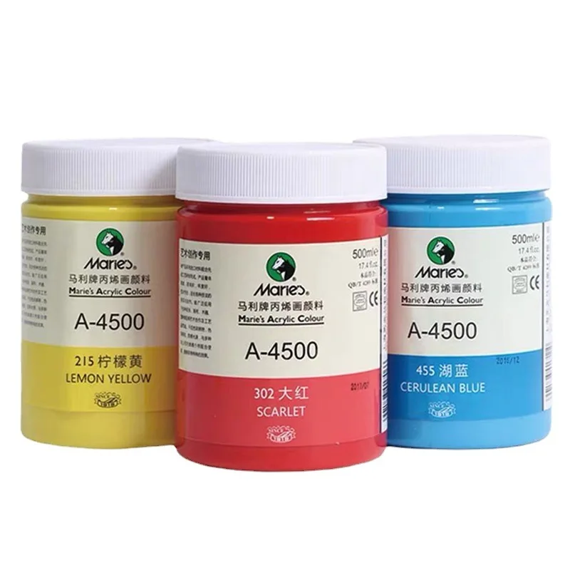 Maries 500ml Non-toxic Wall Paints Waterproof Acrylic Colour For Wholesale