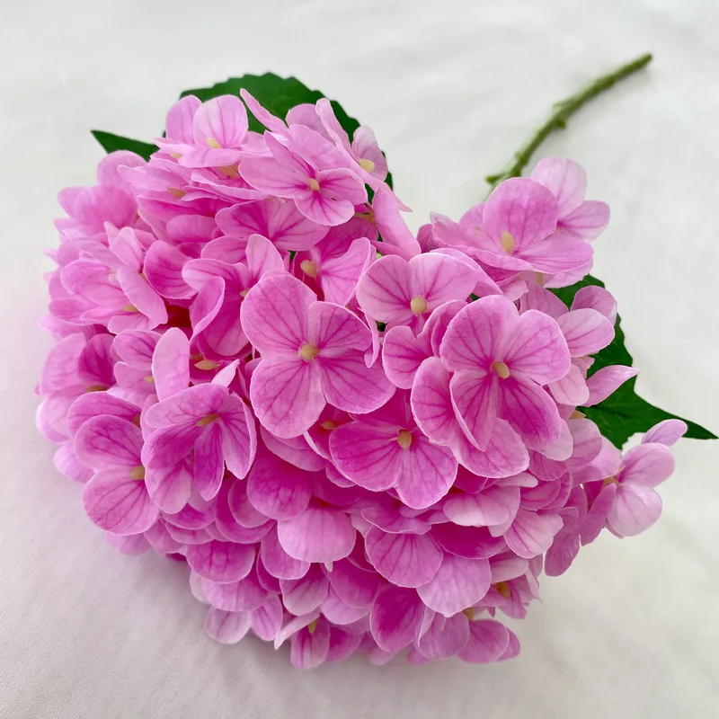 Hot Selling Artificial Hydrangea Long Stem Latex Hydrangea Real Touch Hydrangea For Hotel Garden Decoration
