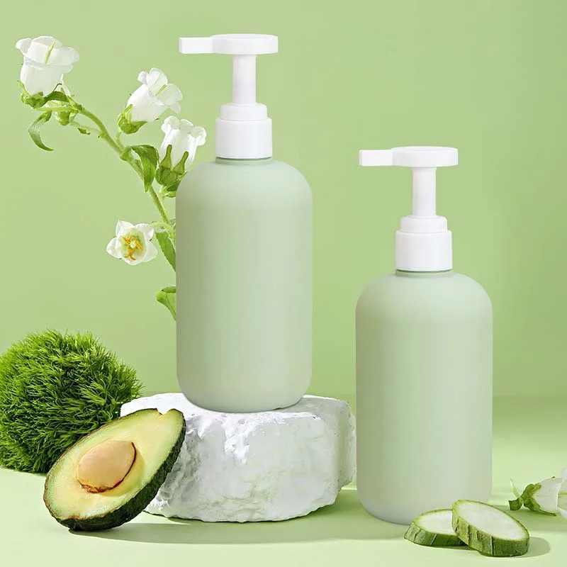 High Quality 500ml HDPE Plastic Round Bottle With Lid for Shampoo Body Wash & Lotion Skin Care Packaging Accepted