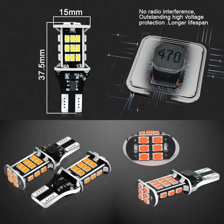  G-View America aftermarket popular strobe car led bulb t15 921 30smd 3020 canbus reverse light