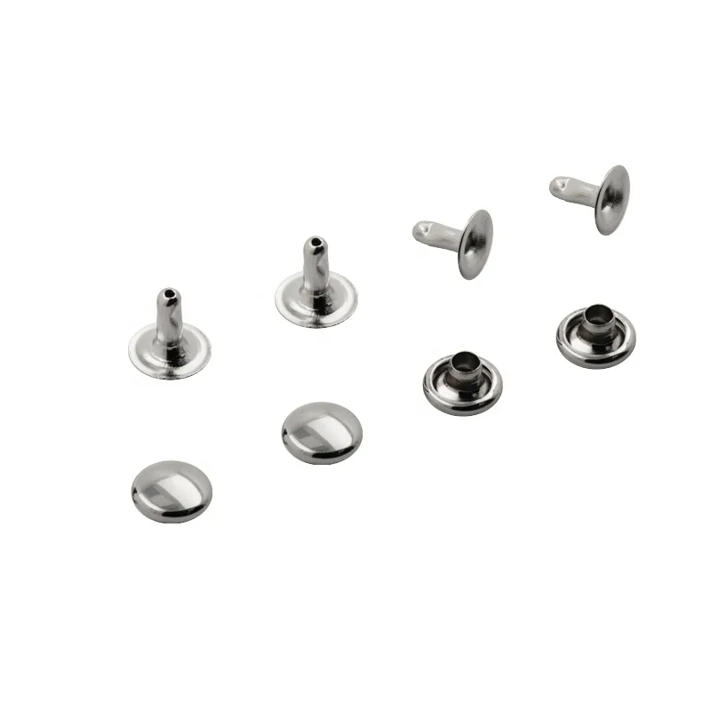 High Quality metal 6mm rivet for shoe bags double cap rivet fastener