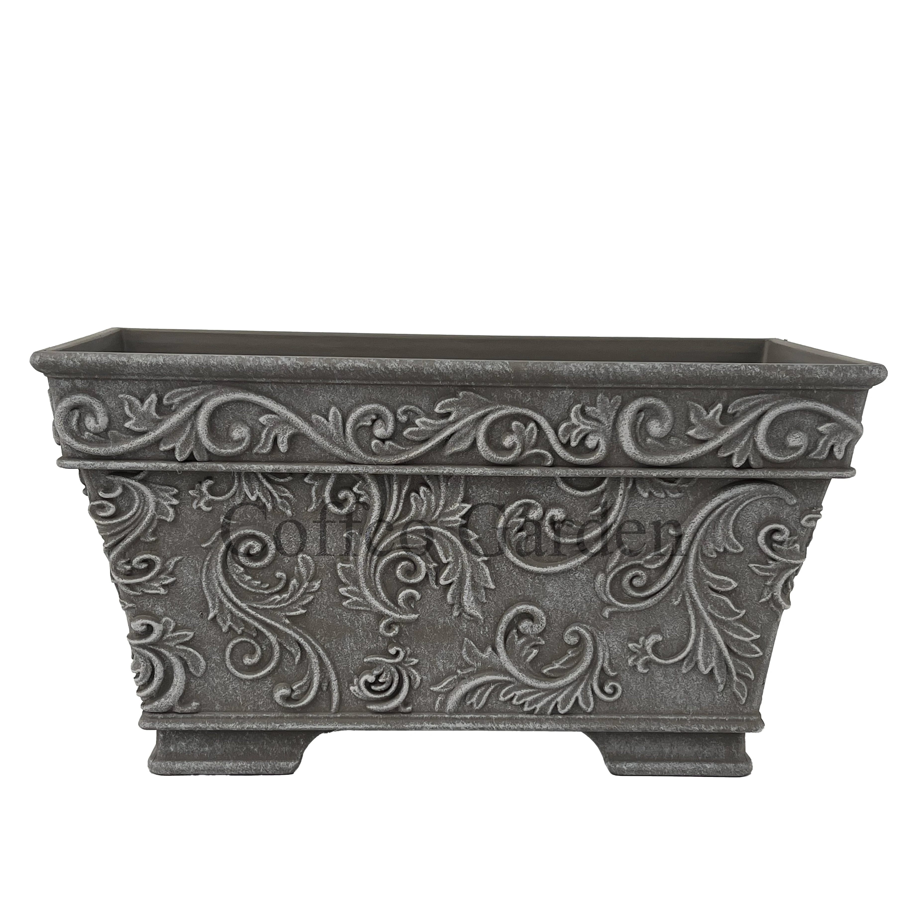 Arabesque Rectangle Style Planter Plastic Flowerpot Garden Decoration Crafts,for Indoor&Outdoor Garden Home Plants