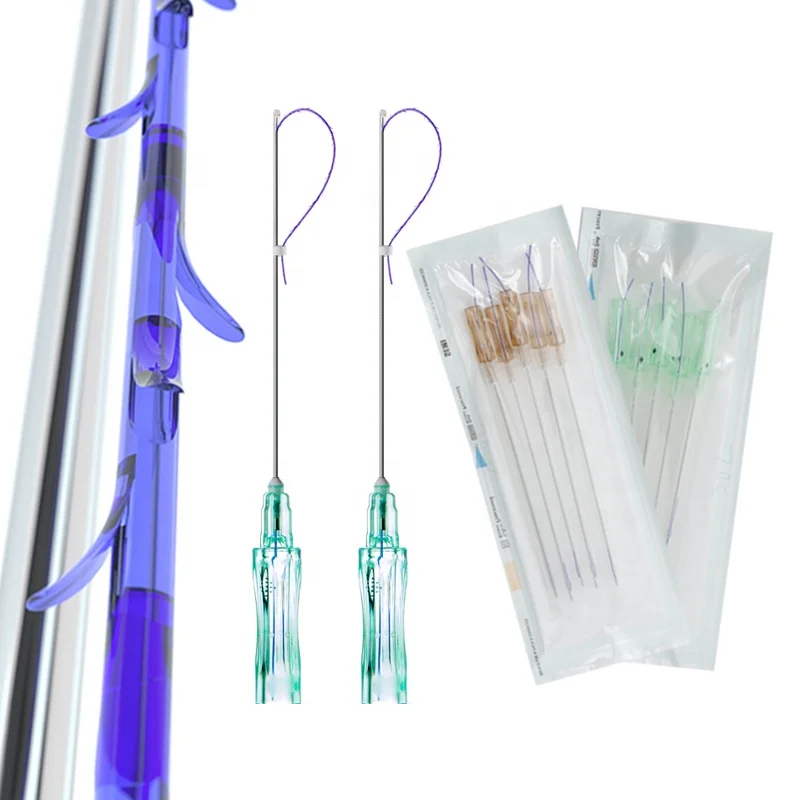Deenora ce certification Hilos face nose lifting cannula cog barbs 3D 4D 6D 21G 19G pdo thread