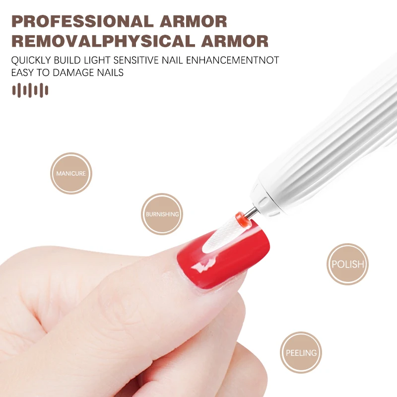 Professional Rechargeable Portable Nail Drill Machine and file bits polishing machine nail salon equipment Home Use All-in-one