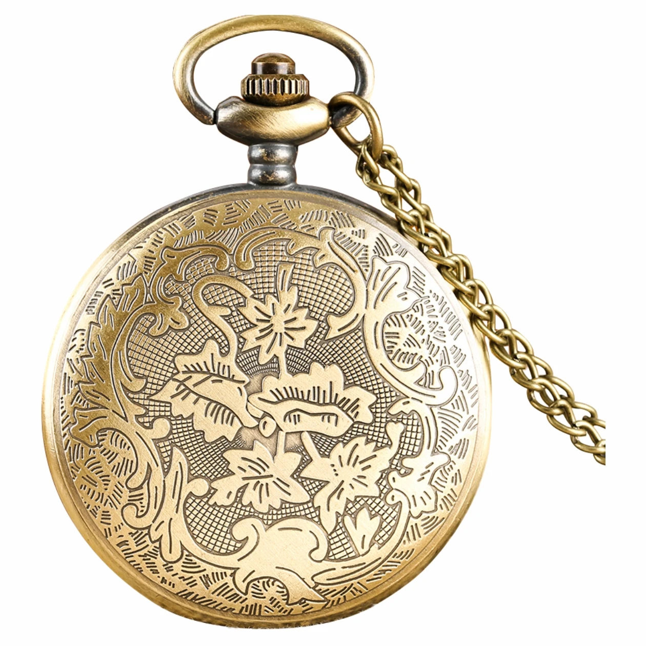 Wholesale Antique Bronze Masonic Pocket Watch with Watch Chain
