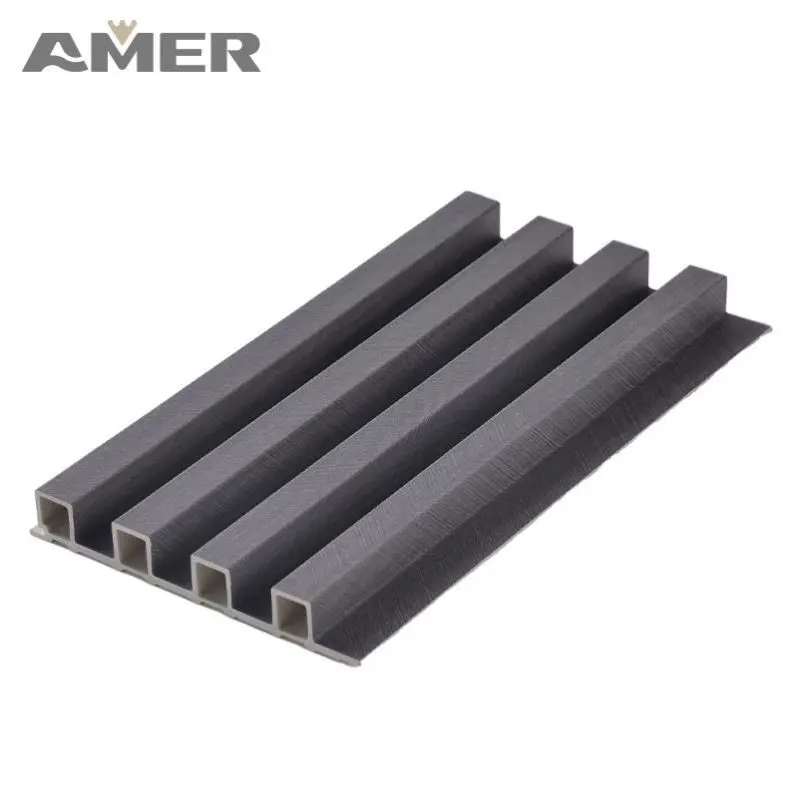 Amer Factory Price Exterior Siding Wood Grain Board Exterior Wall Outdoor Wpc Wall Panel Interior Wpc Wall Panel