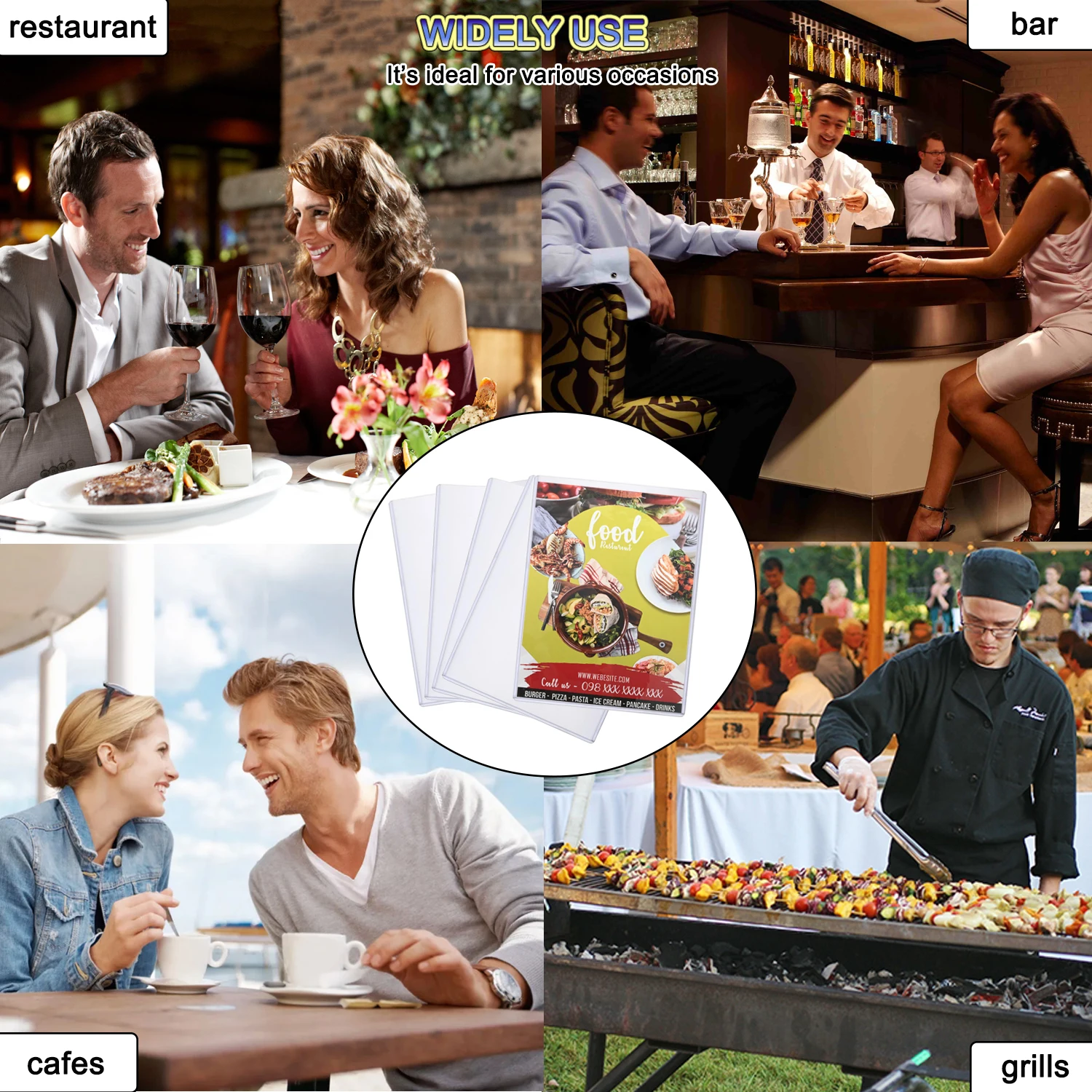 Waterproof Reusable PVC Document Protectors for 8.5x11 inch Letter Size Durable Plastic Document Sleeves Clear Document Folders