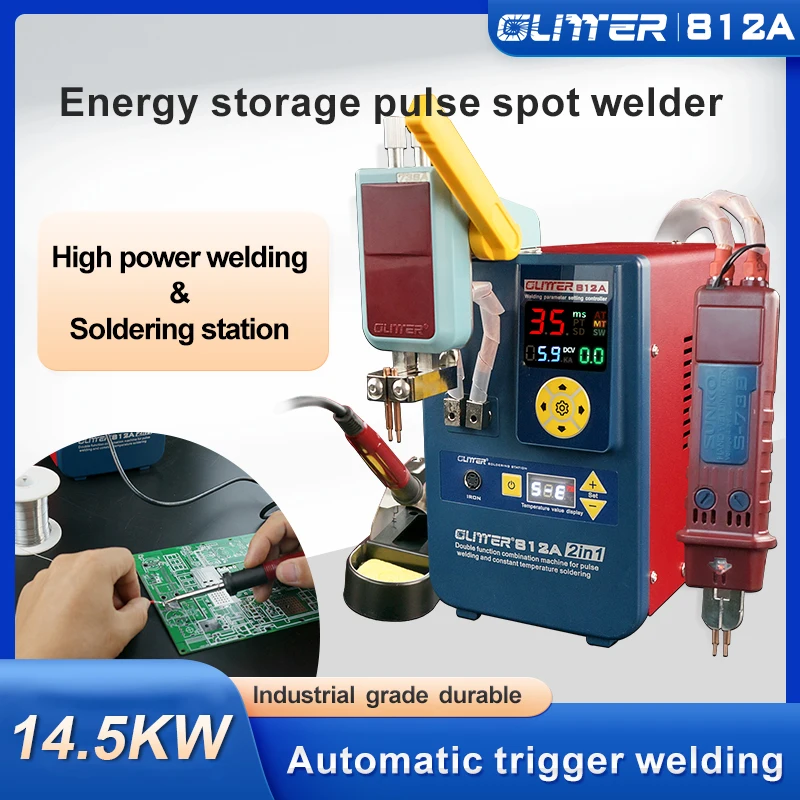 14.5KW Portable GLITTER 812A Spot Welding Machine LIFEPO4 Lithium Ion Battery Lithium Battery Automatic Pump Engine Controller
