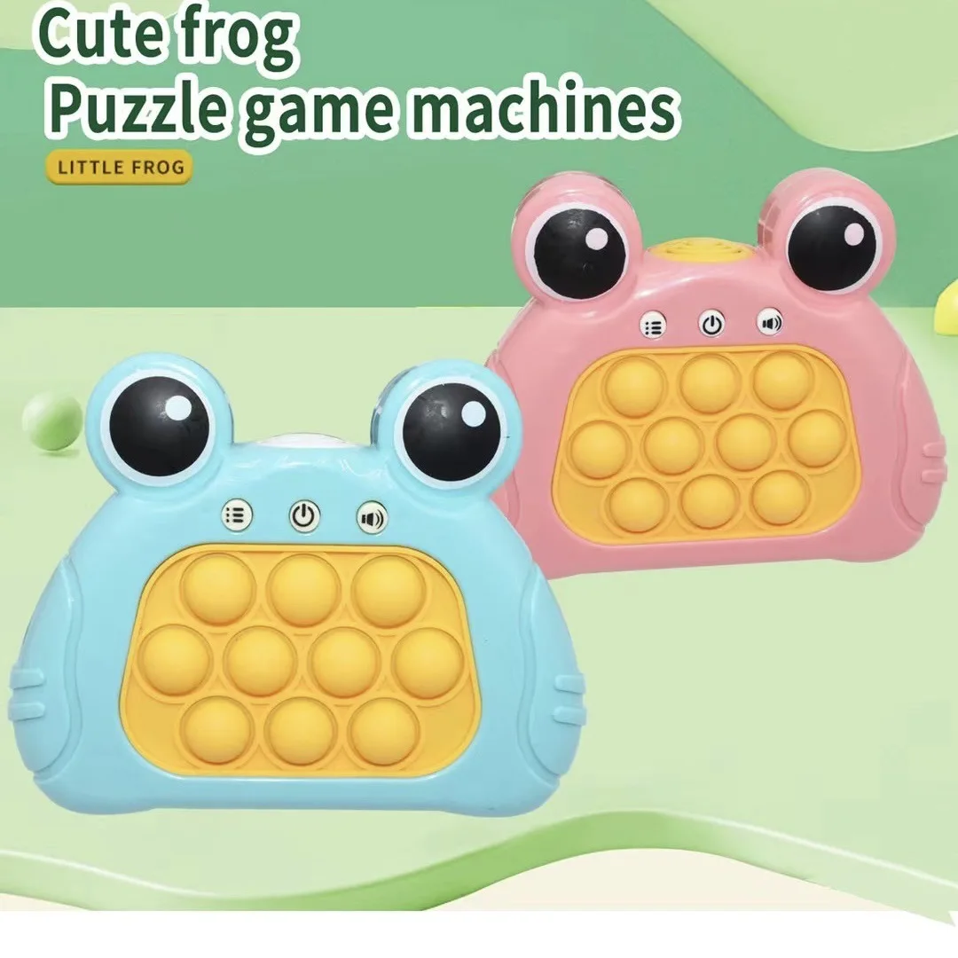 Yeahgo Quick Push Bubble Competitive Game Console Series Fidget Toy Speed Pop Light Up Fast Electronic Bubble Pop Puzzle Game