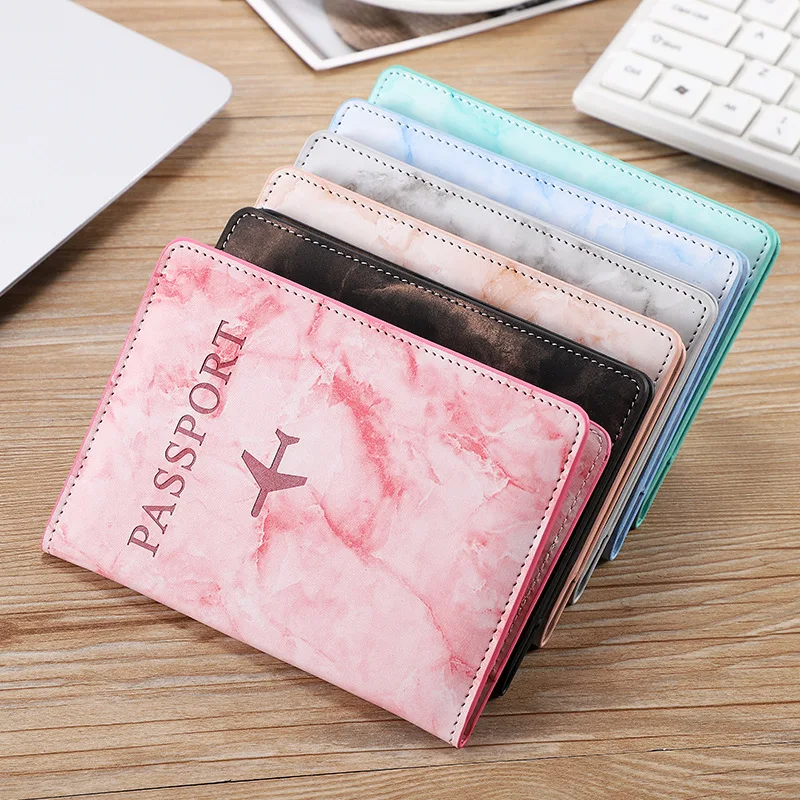 Fashion pu leather passport holder for travel