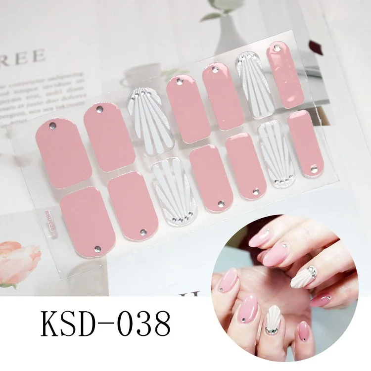 New products semi cured gel nail sticker nail art sticker nail sticker
