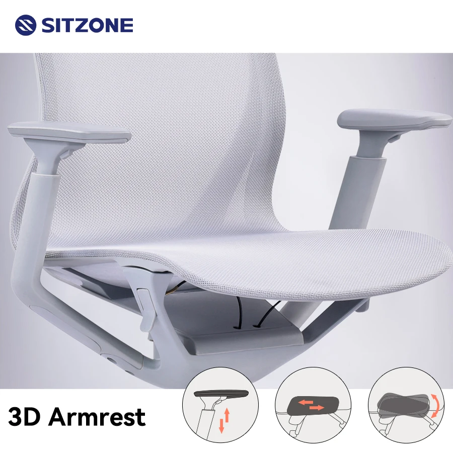 Sitzone Revolving Guest Manager Swivel Ergonomics Mid Back Executive Orthopedic Office Chair Mesh Computer Chair