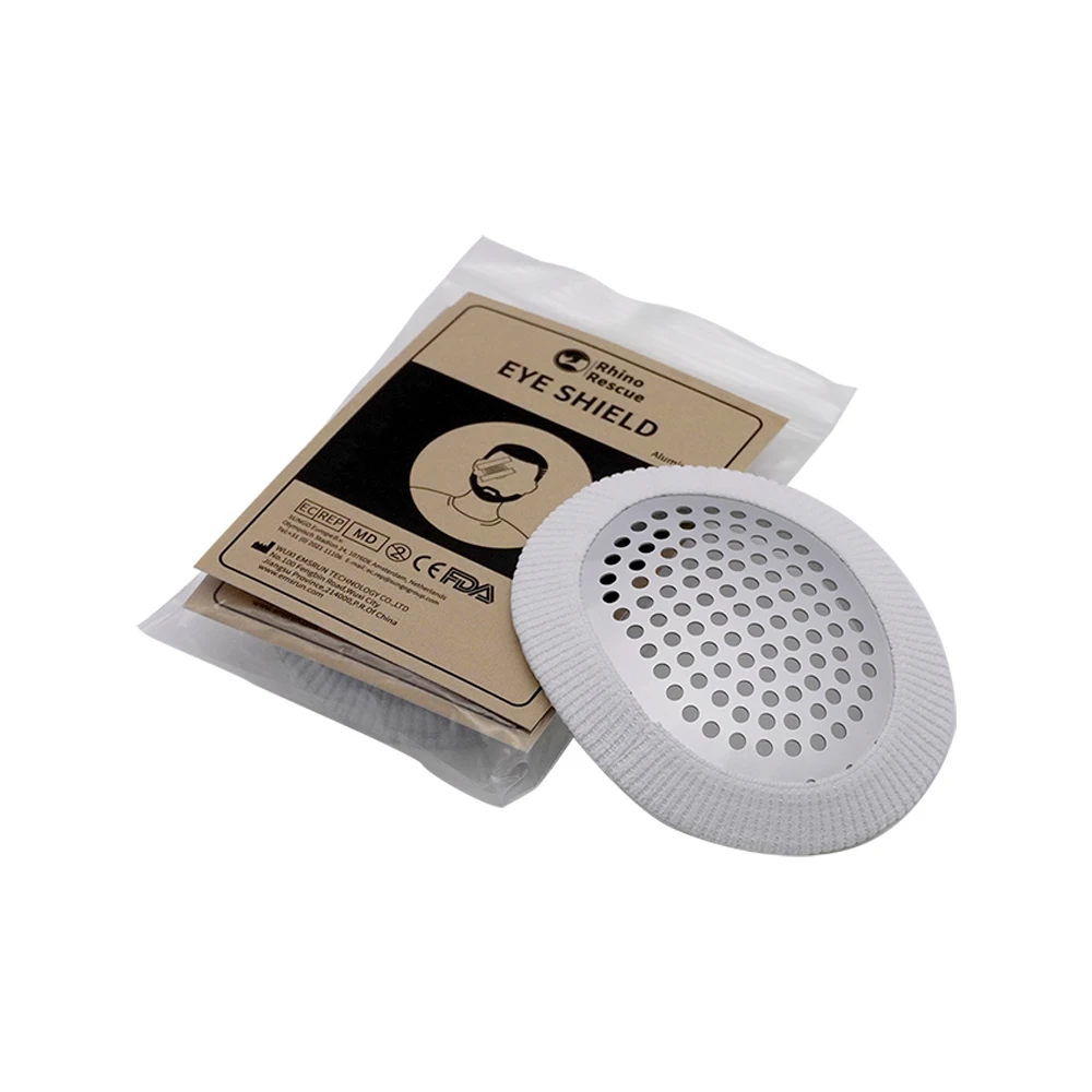 First Aid Device Aluminum Eyes Shield for First Aid Kit Tactical Medical Metal IFAK with Holes Disposable Ophthalmic Silver Ce
