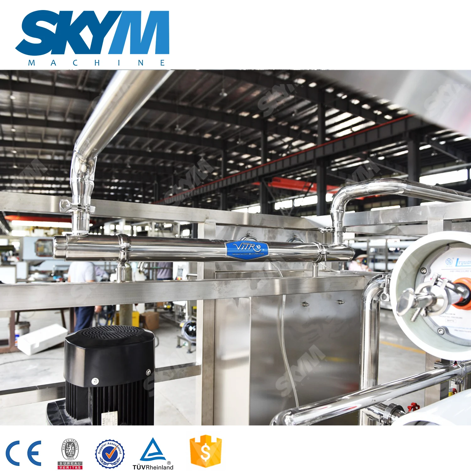 2000LPH Small Scale Reverse Osmosis Filter System Water Treatment Machine