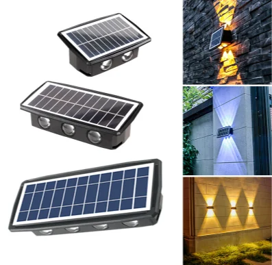 Outdoor Waterproof Wall Washer Wall Lamp 4LEDS 6LEDS 8LEDS Muti-Light-Color Garden Lamp Decorative Fence Wall-Mounted Lamp