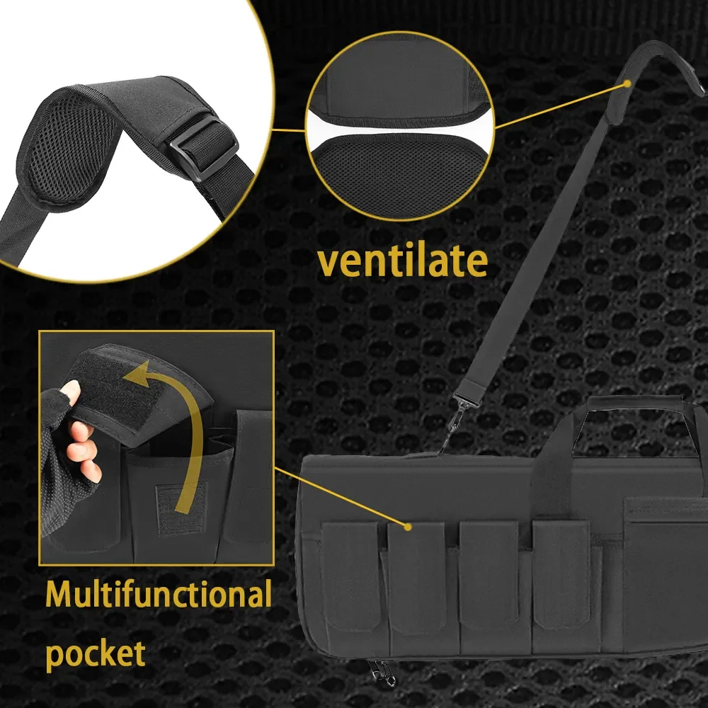 38/39/46 Inch Padded Soft Gun Case Storage Scoped with Magazine Holder Pouches Tactical Gun Carry Protection Bag