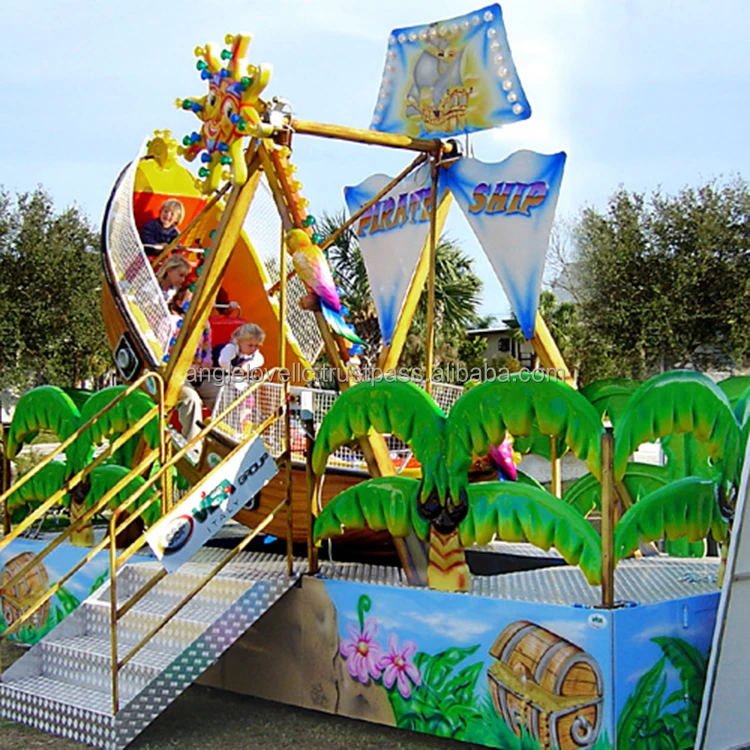 Mini Outdoor Pirate Ship Ride Attraction for Kids Sale on Mini Amusement Park Ride