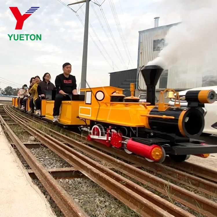 Scenic Spot Outdoor Playground Garden Attraction Backyard Kids Rides Steam Electric Adult Rail Miniature Track Train For Sale