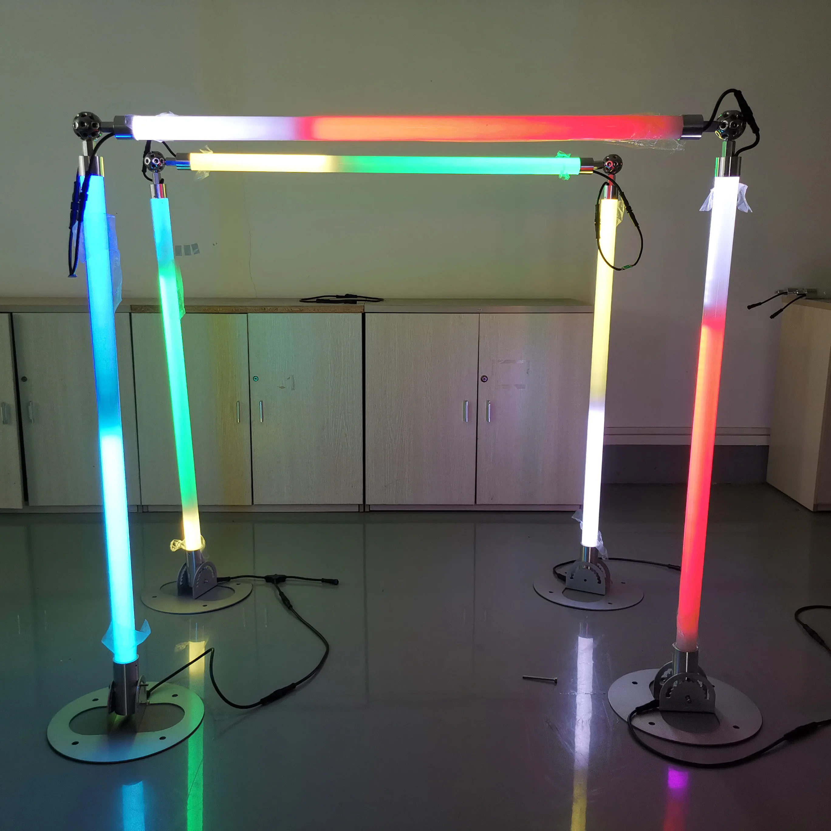 music active full color 3D dmx512 led tube light at night club