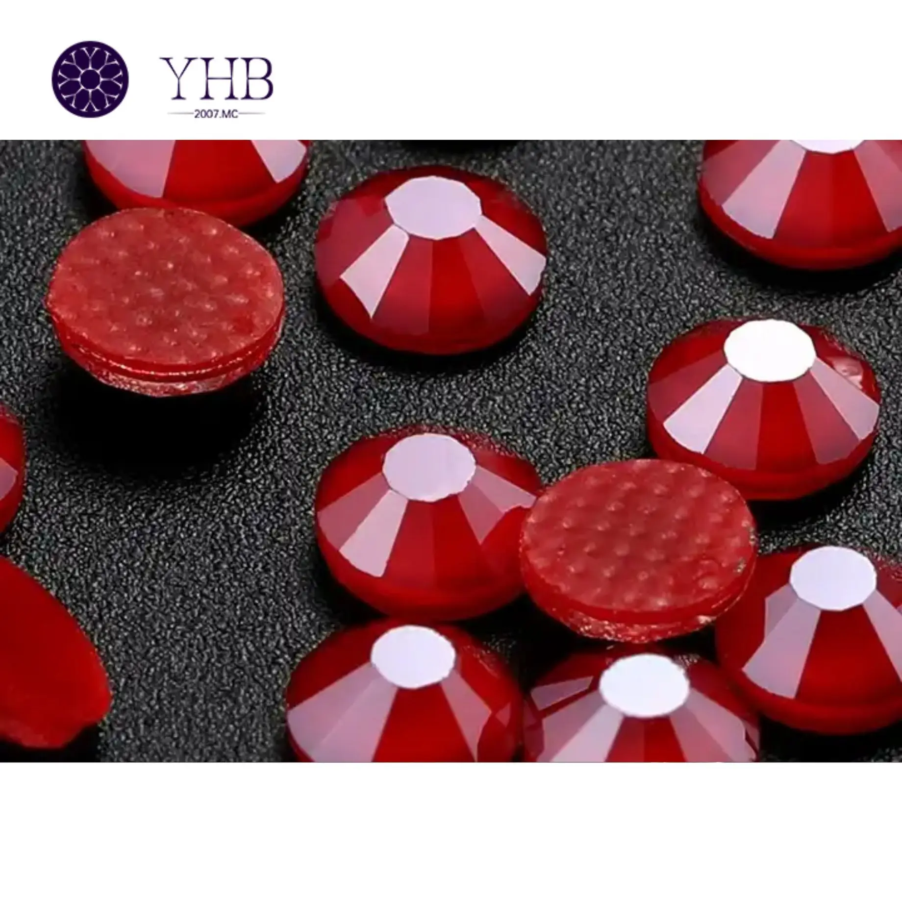 Factory Direct Sale Loose Flatback Hotfix Stones SS6/SS8/SS10/SS12/SS16/SS30 Royal Red Color Crystal Rhinestone Flat Back Stones