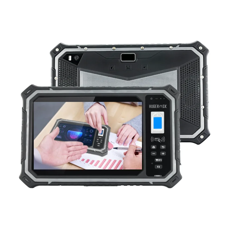 HUGEROCK B80 Quad Core 2.0Ghz 1000 nit Barcode Scanner Rfid Readers Waterproof Outdoor Biometric Fingerprint tablet rug android