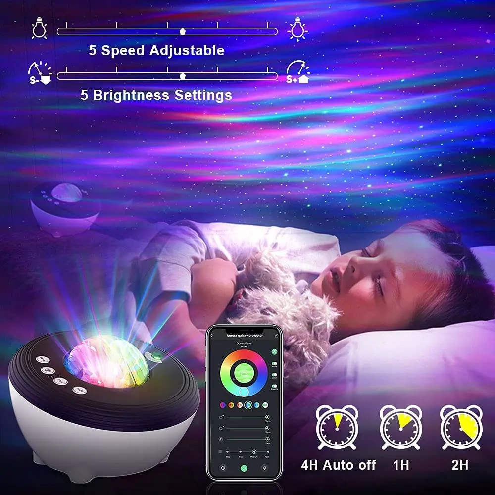 Baby Portable Projectors Wifi Smart,sky Laser Light galaxy Projector With White Noise