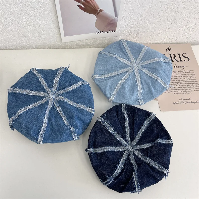 Wholesale Fashion Lady Beret Hats Solid Color Warm Soft Wool Kids women Beanie Beret