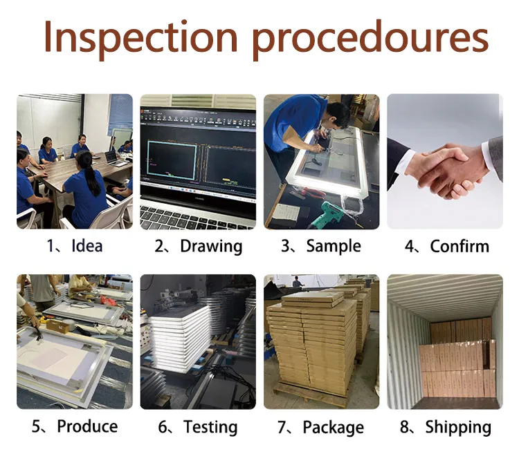 contemporary design bathroom mirror with led light smart led bathroom mirror with touch screen mirror with led light