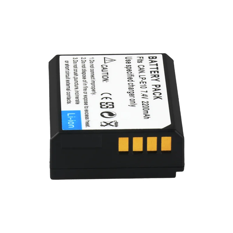 High Capacity 7.4v 2200mAh LP-E10 LPE10 for Canon Eos 1100d 1200d 1300d Rebel T3 T5 Kiss X50 X70 camera battery distributor