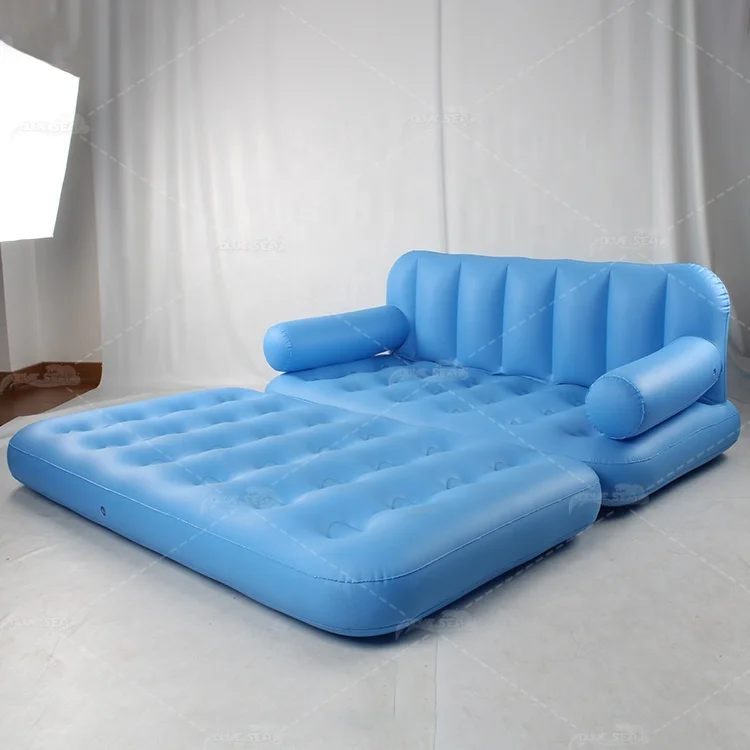 BS-sf pet motorized flowered quick animal inflatable children sofa ripstop samples 5-in-1 inflatable sofa bed