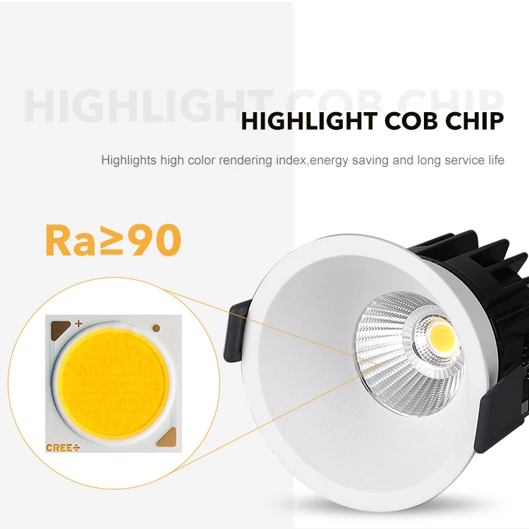 FAST New Model Die Casting Aluminum Recessed Antiglare Bedroom 7W 12W 18W 30W LED Spotlight