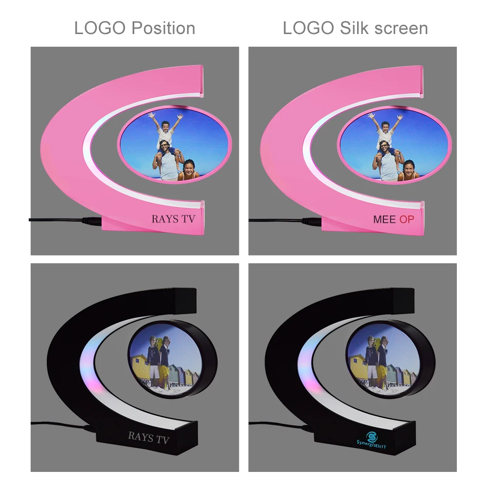 Novelty technology ABS Magnetic Floating picture frame levitating Plastic photo frames for home office decor gifts