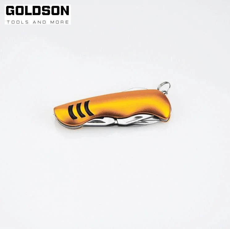 mini folding pocket inox knife with 6 accessories
