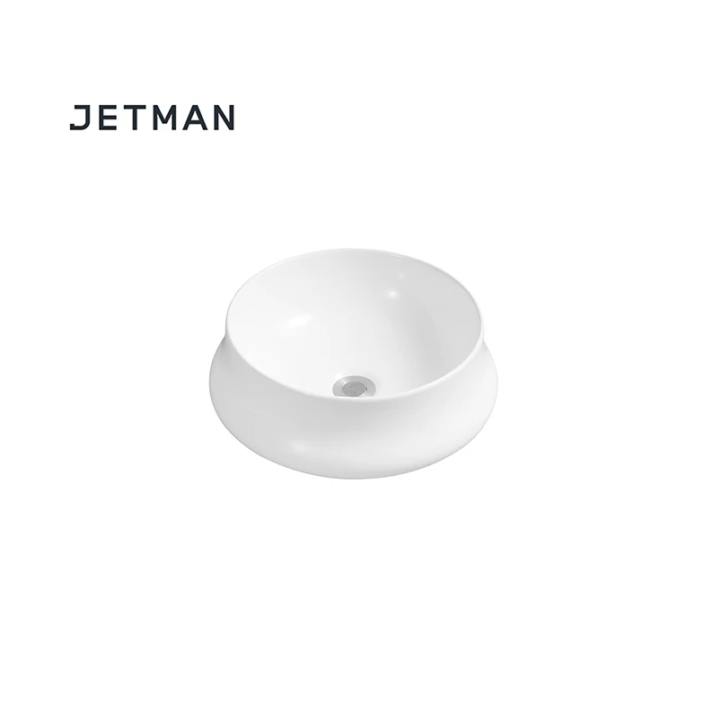 
JM7881 420*420*120 Irregular shape counter top mount vanity sink art basin ceramic basin 