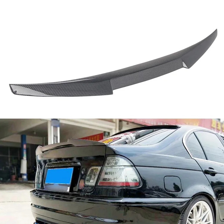 2 door Carbon Fiber M4 Rear Trunk Lip Spoiler For BMW 3 Series E46 M3 316i 318i 320i 323i 325i 328i 330i Sedan 1998-2006
