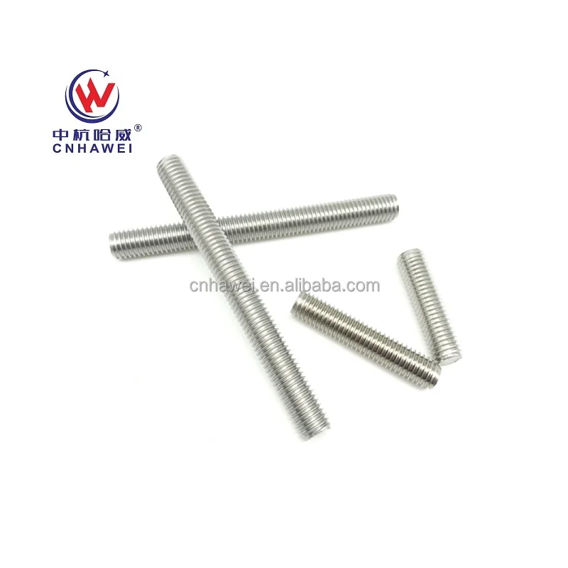 316 stainless steel custom length  DIN 976 Threaded rods