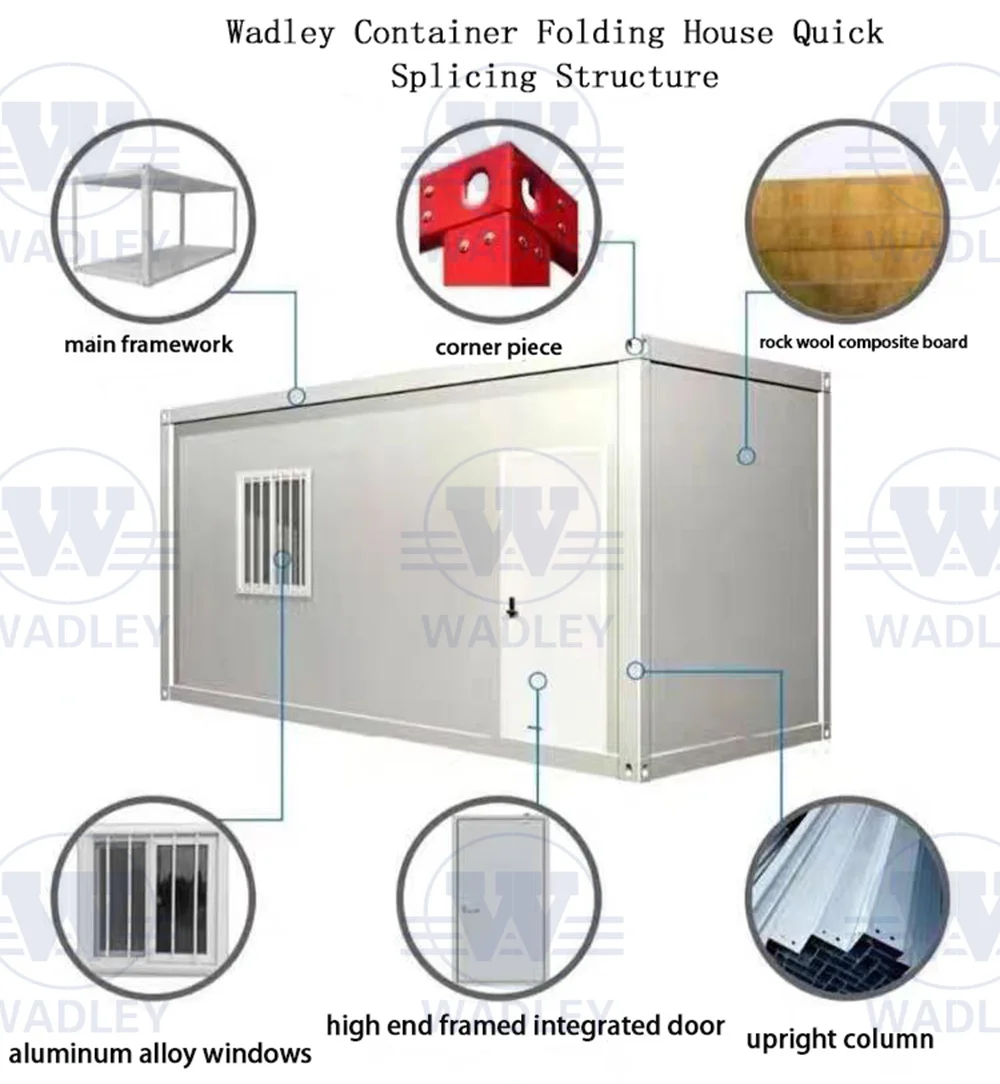 Fast Build 20ft Luxury Modern Prefabricated Mobile Prefab Camp Space Capsule Container House