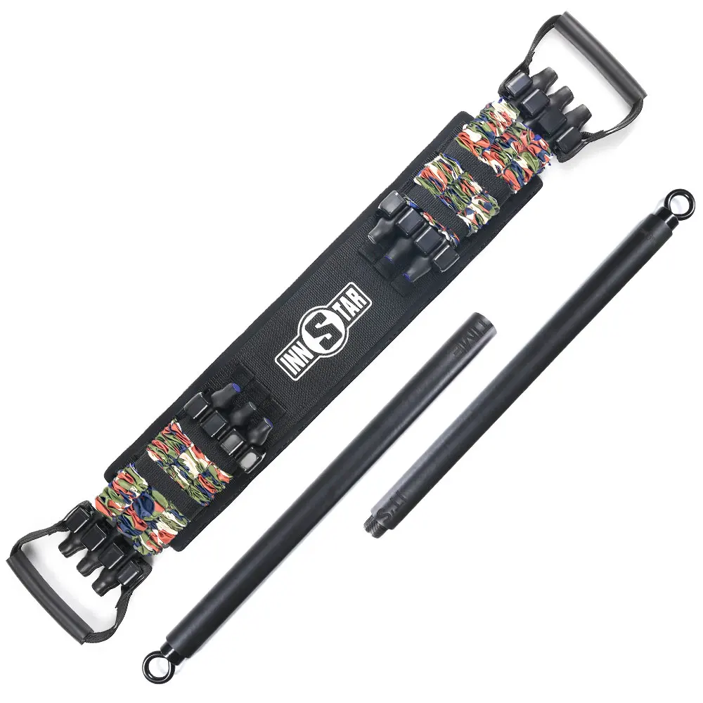 Weight bench press adjustable bench multifunctional home gym fabric resistance band with bar detachable  customized