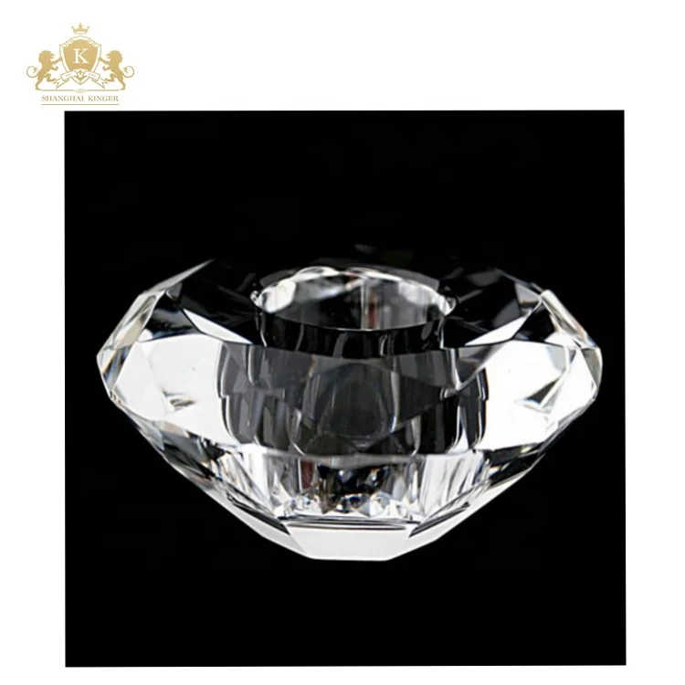 
Crystal Acrylic Diamond Shape Tea Light Candle Holder China Eco-friendly Plastic Clear Original Weddings for Table Decoration 