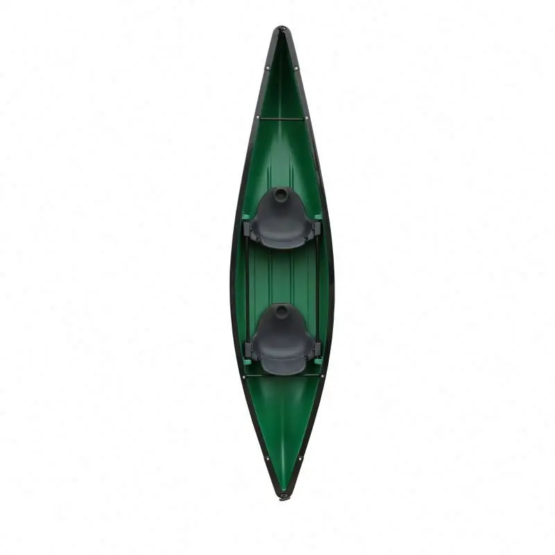 High performance strong smooth sailing double sit on top canoes plastic 2 people