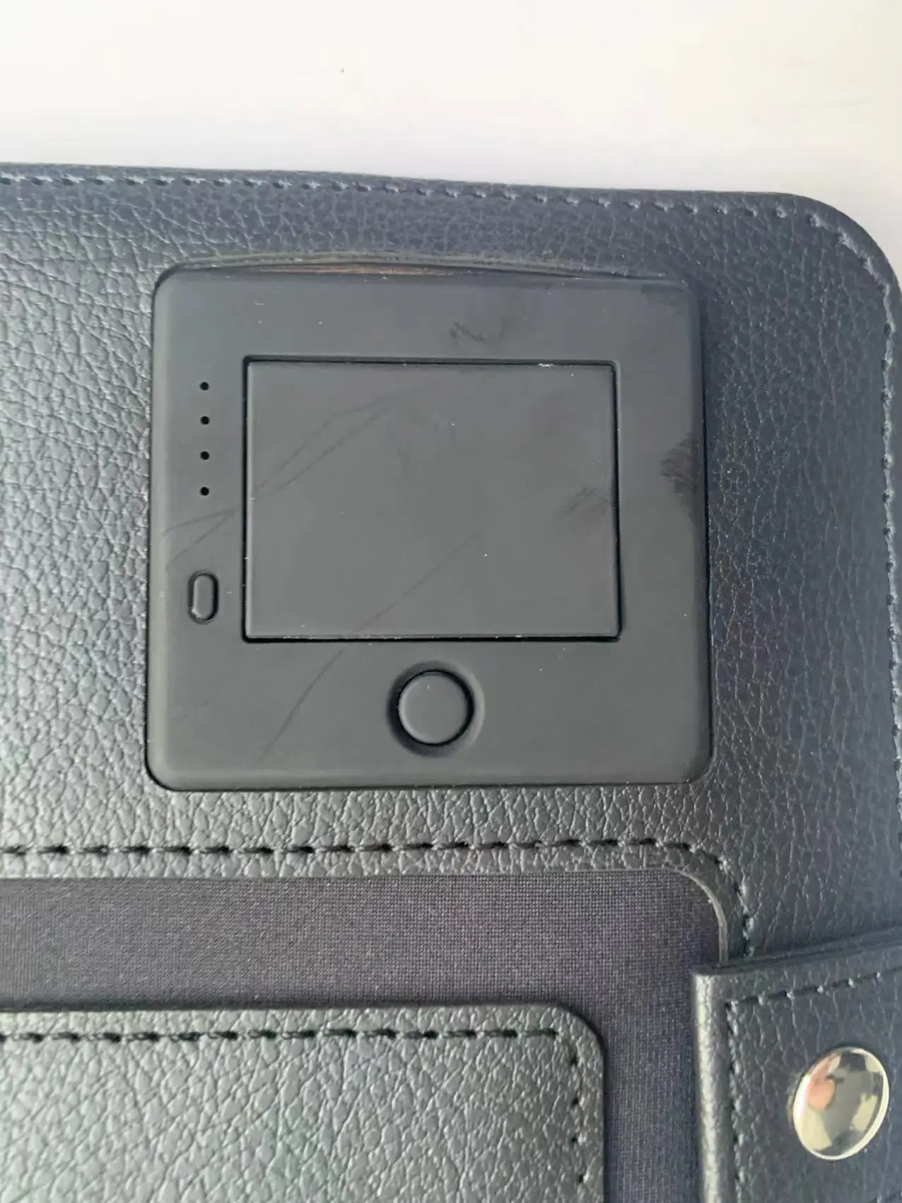 Portable Charging Wallet Wireless Smart Wallet with Power Bank and Cable Business Card Leather Holder Wallet