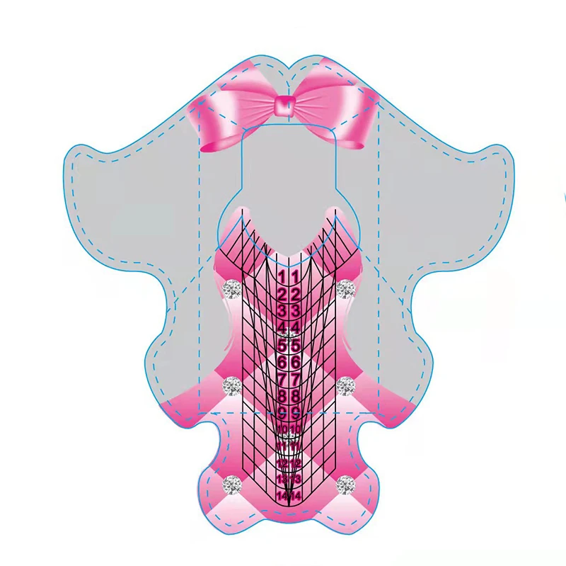 New Fashion 500pcs per roll Black Yellow Butterfly Leaves Long Soft Reusable Paper Aluminum Foil Gel Nail Forms