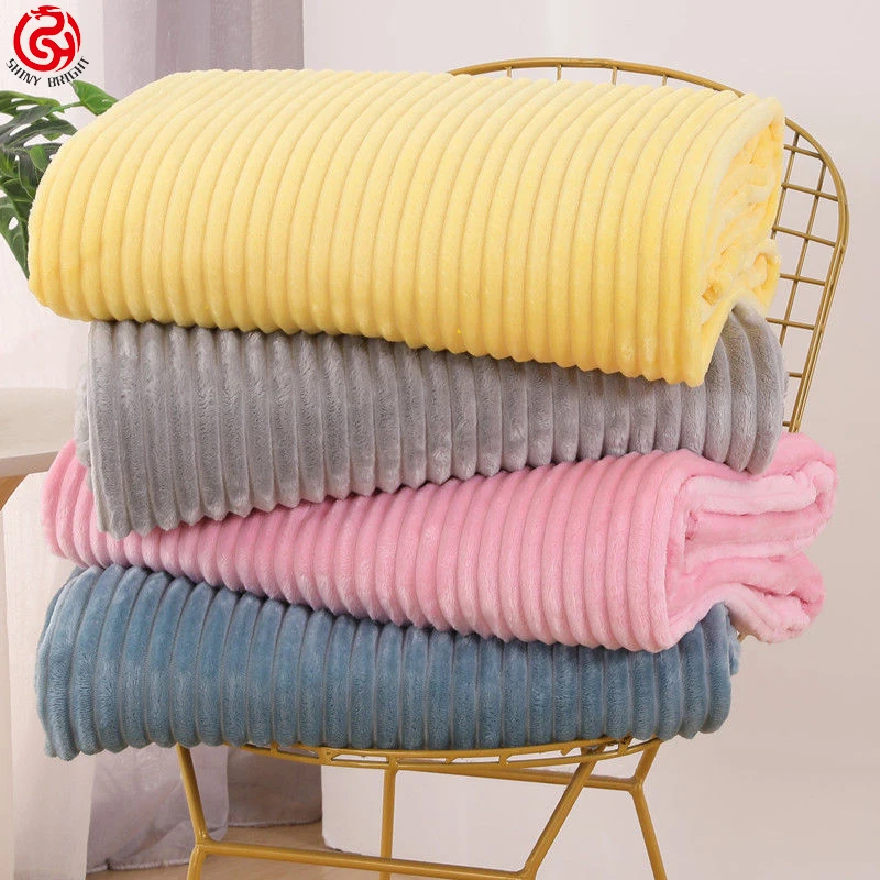 Oversize Super Soft Warm Thick Plush Throw Lightweight Cozy 100% Polyester Plush Blanket
