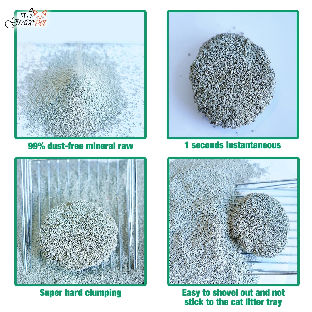 Cat Litter Wholesale Private Label America Litter Solid Clump Natural Active Carbon Sodium Bentonite Cat Litter