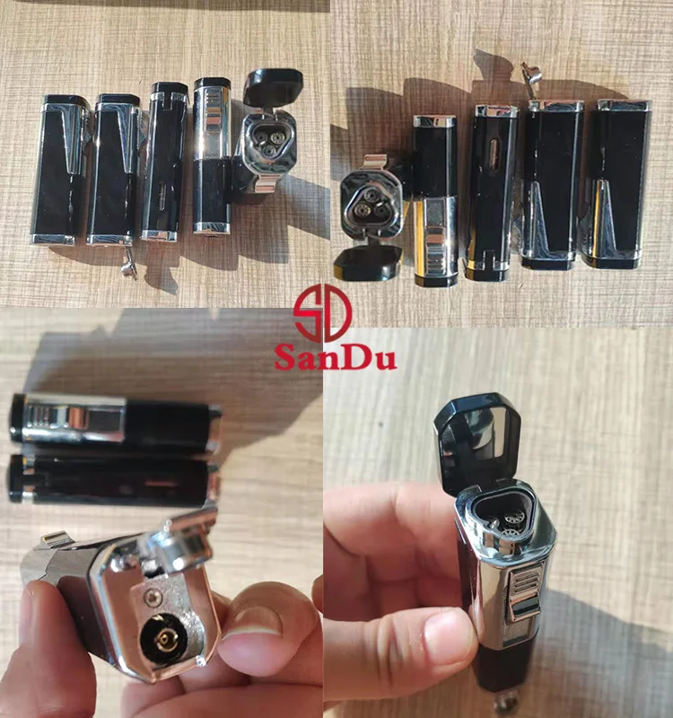 Top10 universal Torch butane gas refill 3 jet flame tobacco pipe cigar lighter