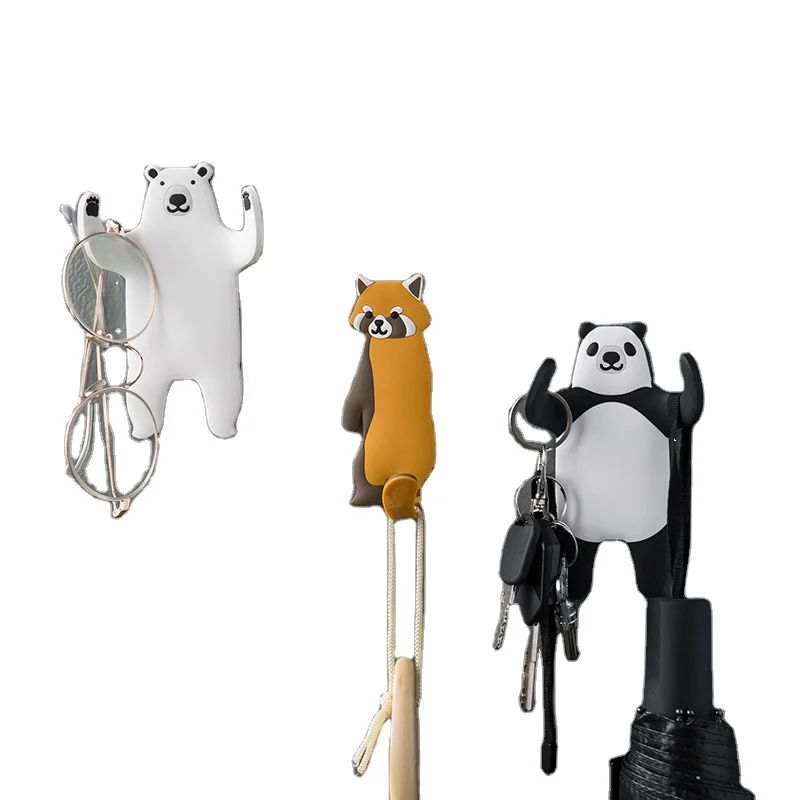 High quality Polar Bear Multifunctional Hook Nordic Creative Cute Power Cord Strong No Marking No Punch Hole Storage Kitchen