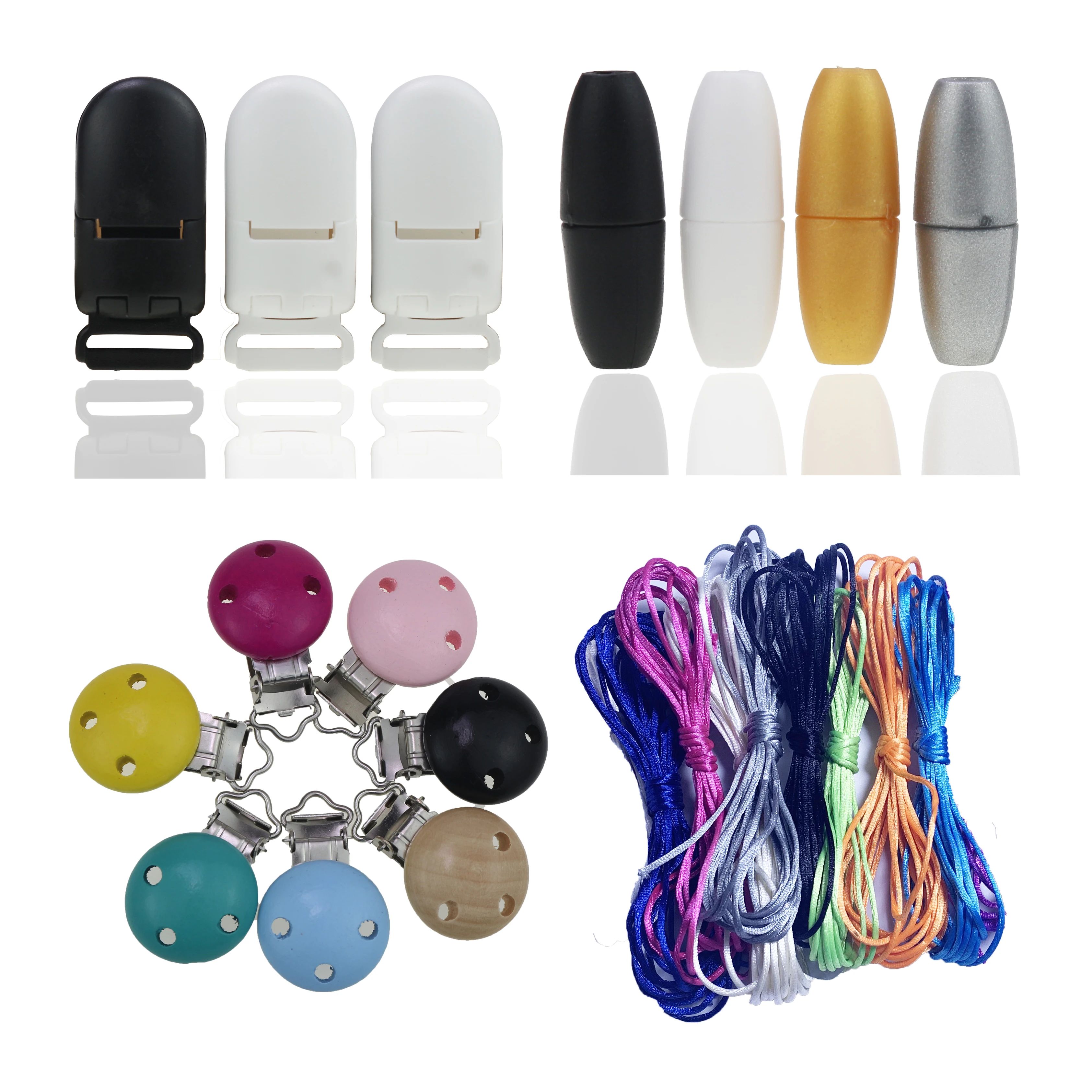 Модные аксессуары детский Прорезыватель для зубов держатель для соски деревянный зажим удлинитель декоративные шнуры для силиконовых ожерелий