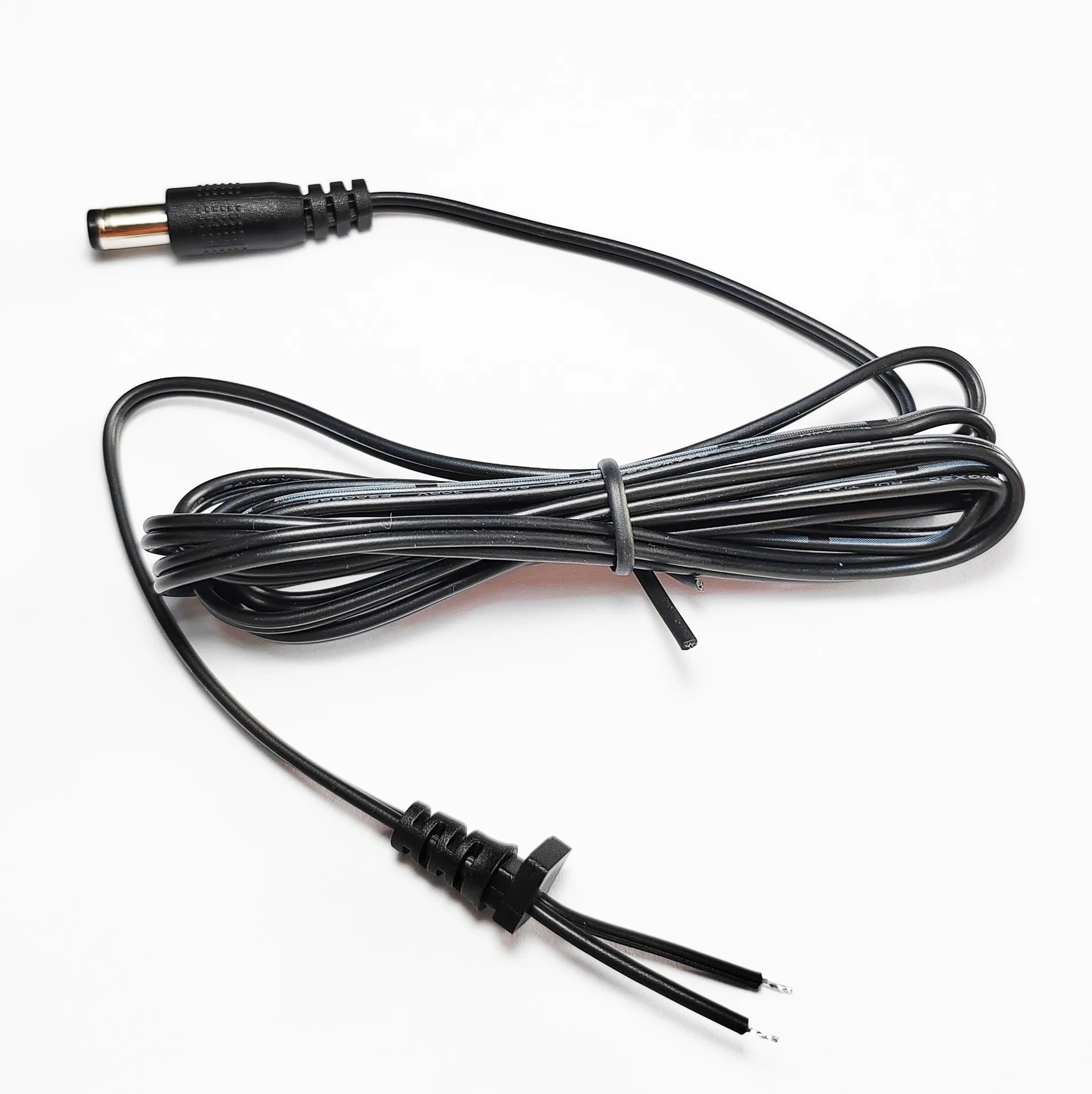 Factory Manufactured DC5521 Adapter Splitter Cable Male Plug Open Data Cable for Car and DVD Player Use