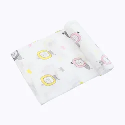 Baby muslin / muselina Swaddle Blankets Infant Soft Silky Bamboo Cotton Swaddle Wrap Unisex Muslin Receiving Blanket for Newborn
